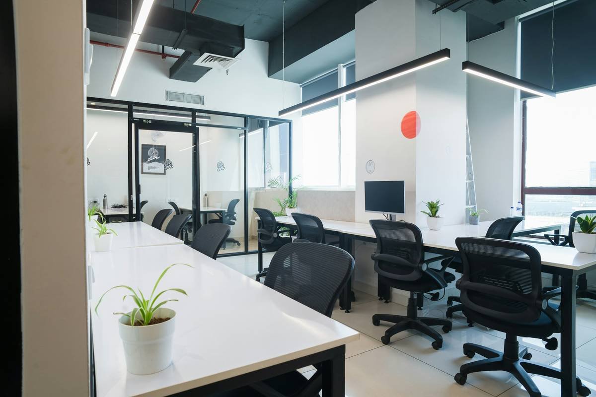 Commercial lighting seasonal office is an setup featuring adjustable LED panels synced to seasonal daylight patterns